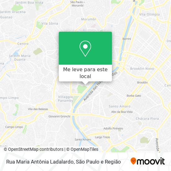 Rua Maria Antônia Ladalardo mapa