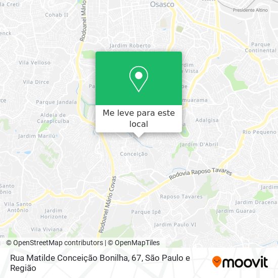 Rua Matilde Conceição Bonilha, 67 mapa