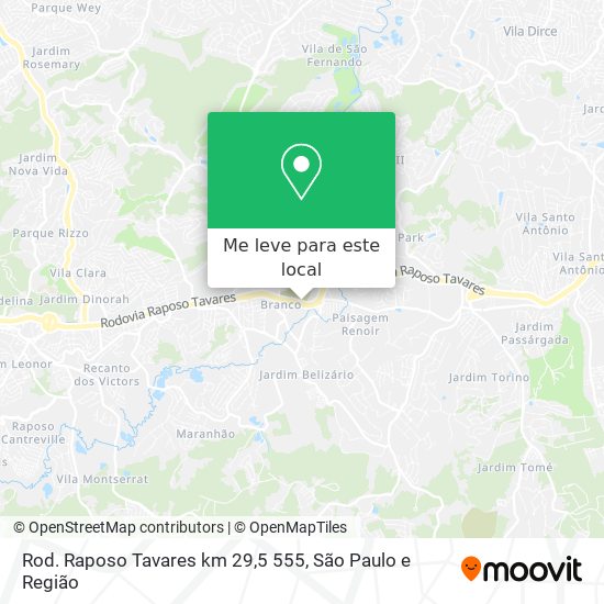 Rod. Raposo Tavares km 29,5 555 mapa