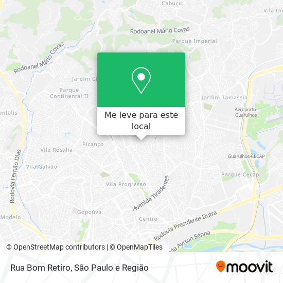 Rua Bom Retiro mapa