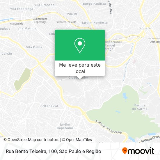 Rua Bento Teixeira, 100 mapa