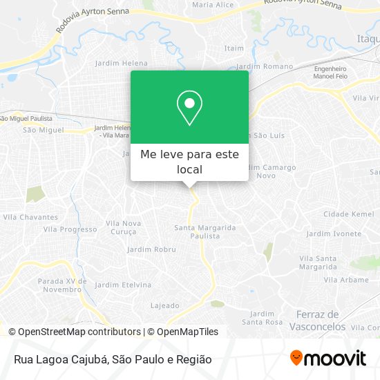 Rua Lagoa Cajubá mapa