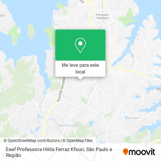 Eeef Professora Hilda Ferraz Kfouri mapa