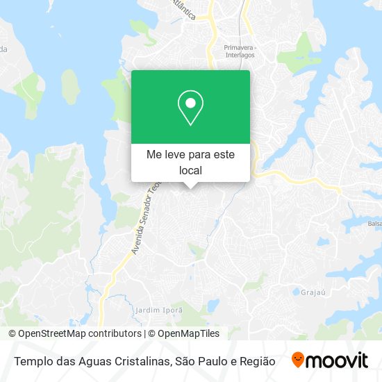 Templo das Aguas Cristalinas mapa