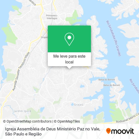 Igreja Assembléia de Deus Ministério Paz no Vale mapa