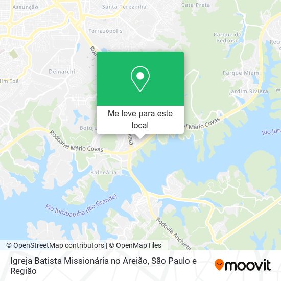 Igreja Batista Missionária no Areião mapa