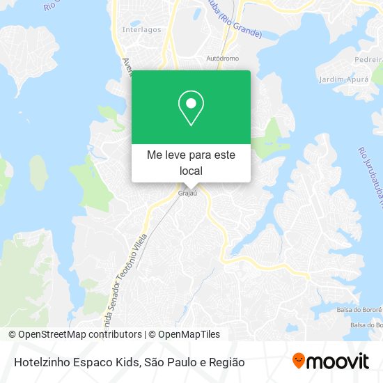 Hotelzinho Espaco Kids mapa