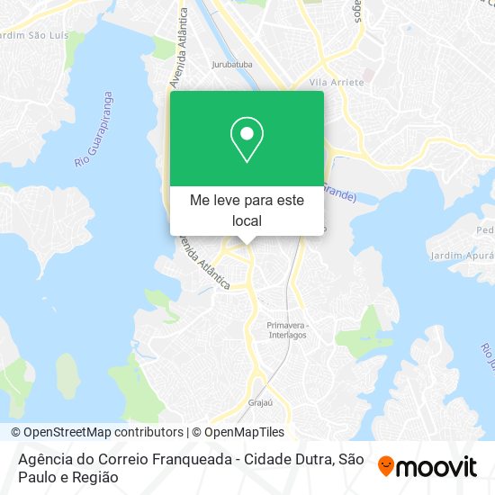 Agência do Correio Franqueada - Cidade Dutra mapa