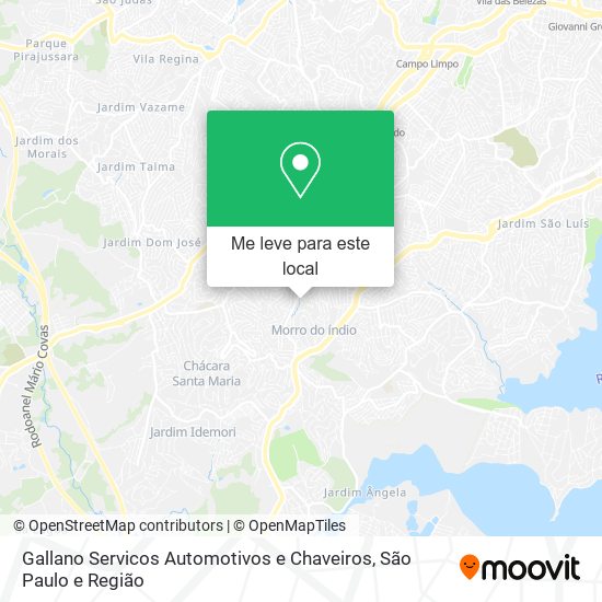 Gallano Servicos Automotivos e Chaveiros mapa