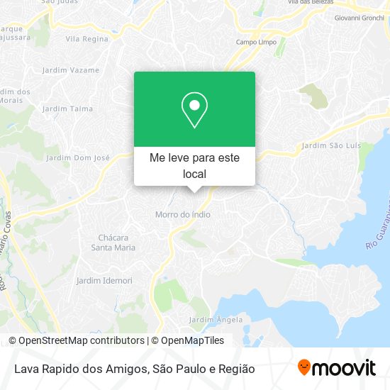 Lava Rapido dos Amigos mapa