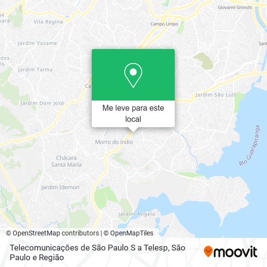Telecomunicações de São Paulo S a Telesp mapa