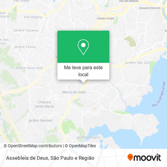 Assebleia de Deus mapa