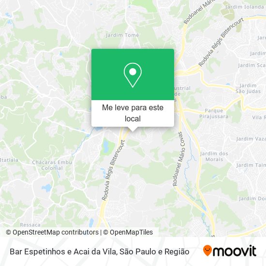 Bar Espetinhos e Acai da Vila mapa