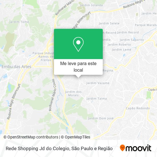 Rede Shopping Jd do Colegio mapa