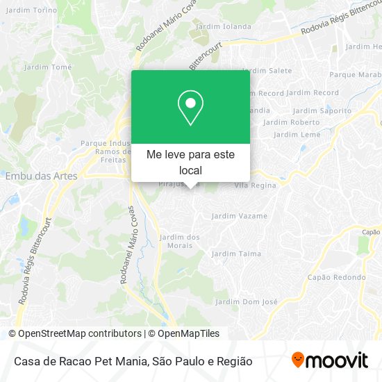 Casa de Racao Pet Mania mapa