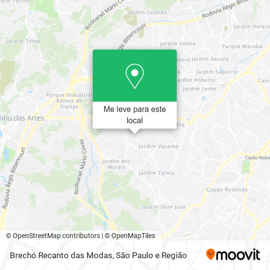 Brechó Recanto das Modas mapa