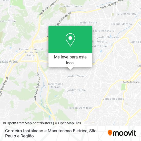 Cordeiro Instalacao e Manutencao Eletrica mapa