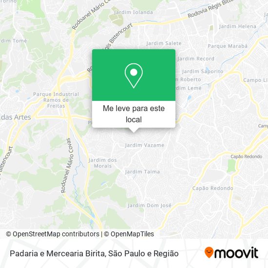 Padaria e Mercearia Birita mapa