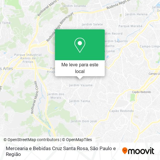 Mercearia e Bebidas Cruz Santa Rosa mapa