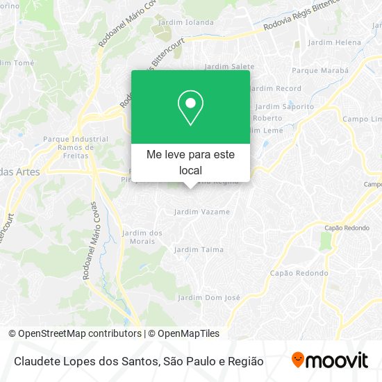 Claudete Lopes dos Santos mapa