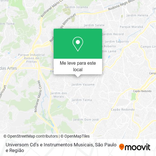 Universom Cd's e Instrumentos Musicais mapa