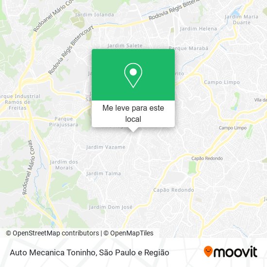 Auto Mecanica Toninho mapa