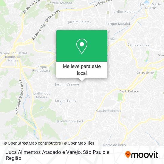 Juca Alimentos Atacado e Varejo mapa