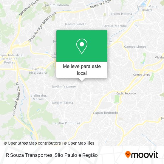 R Souza Transportes mapa