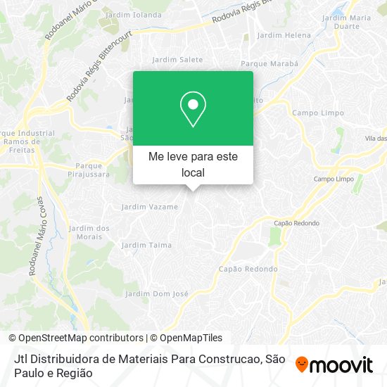Jtl Distribuidora de Materiais Para Construcao mapa