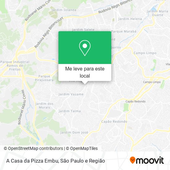 A Casa da Pizza Embu mapa