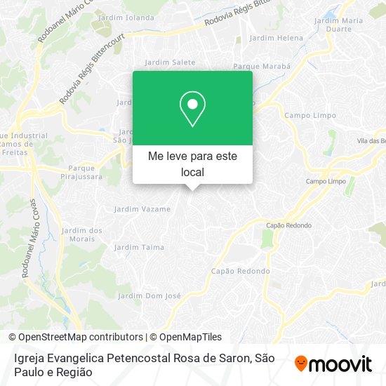 Igreja Evangelica Petencostal Rosa de Saron mapa