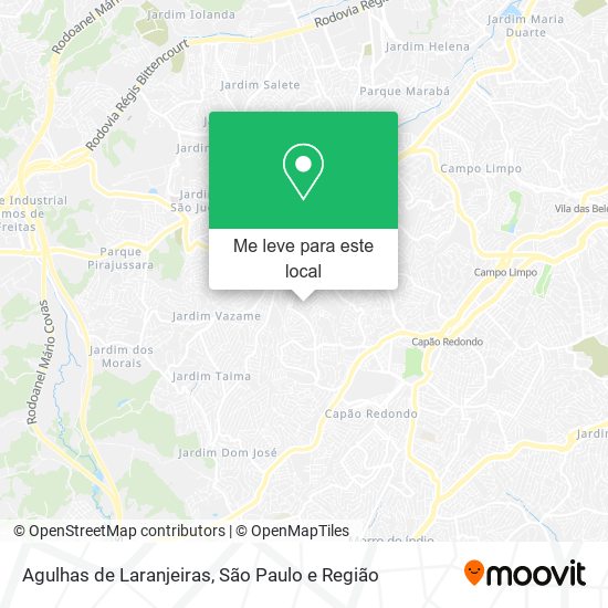 Agulhas de Laranjeiras mapa