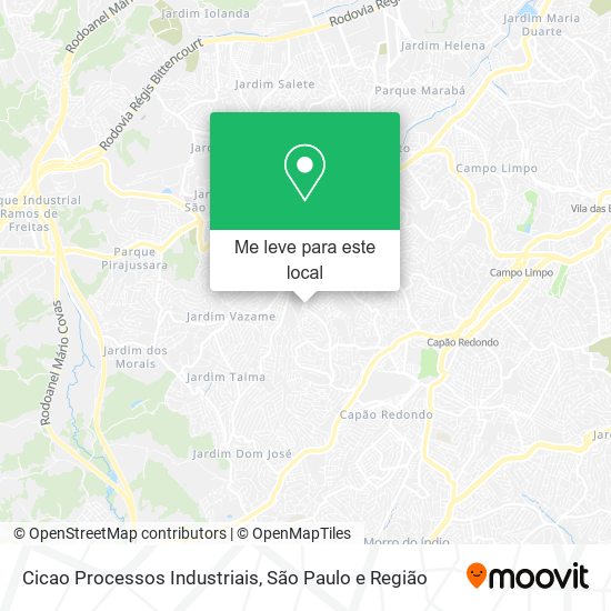 Cicao Processos Industriais mapa