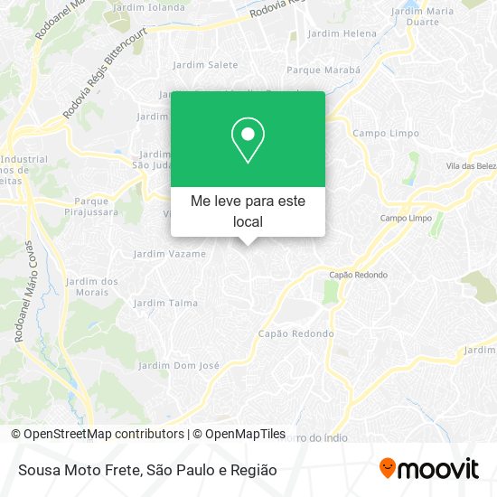 Sousa Moto Frete mapa