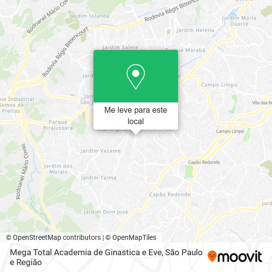 Mega Total Academia de Ginastica e Eve mapa