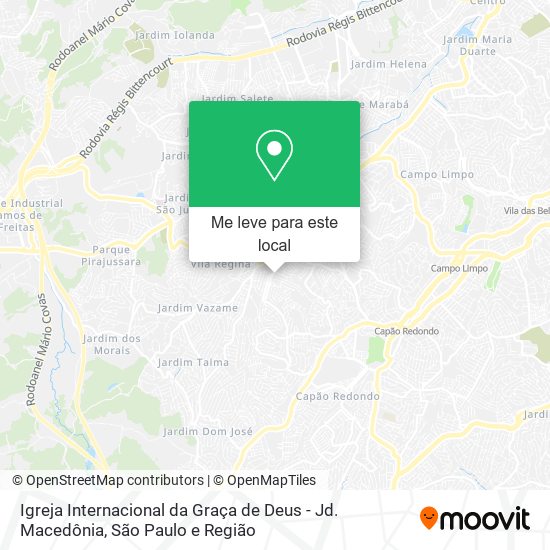 Igreja Internacional da Graça de Deus - Jd. Macedônia mapa