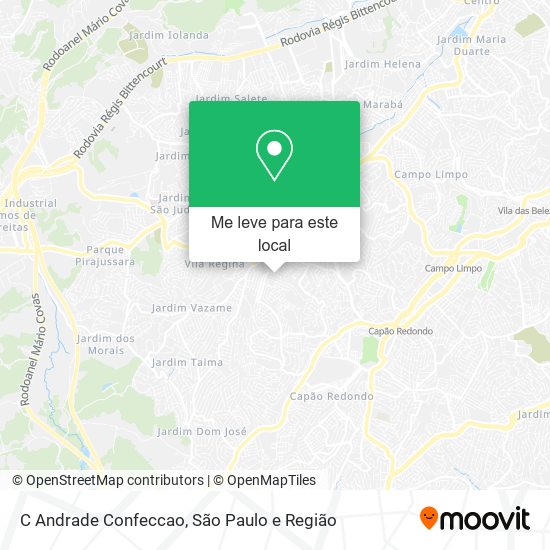 C Andrade Confeccao mapa