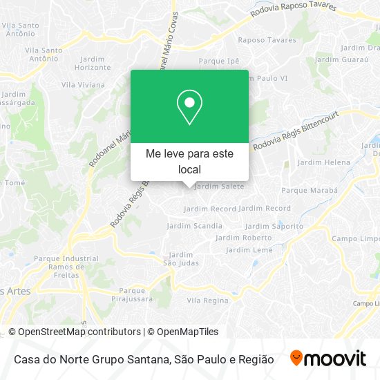 Casa do Norte Grupo Santana mapa