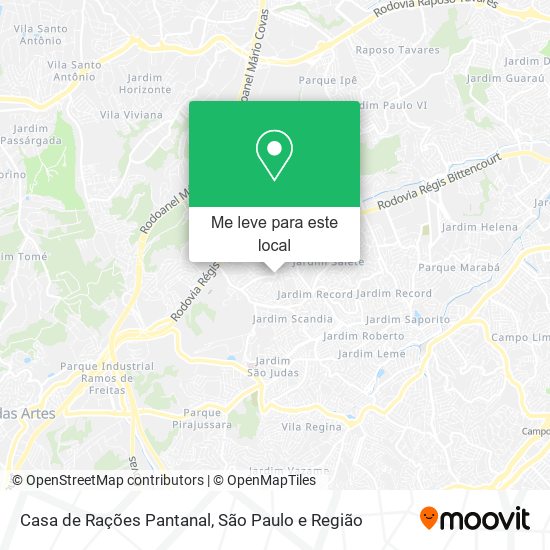 Casa de Rações Pantanal mapa