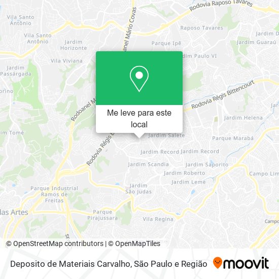 Deposito de Materiais Carvalho mapa