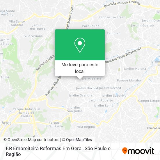 F.R Empreiteira Reformas Em Geral mapa