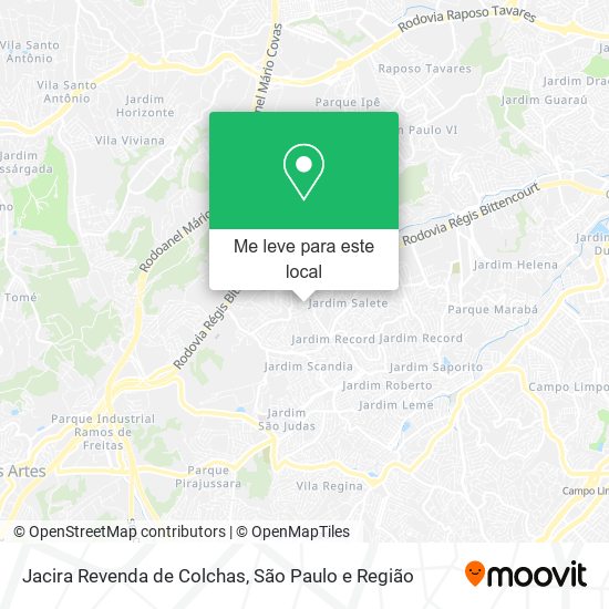 Jacira Revenda de Colchas mapa