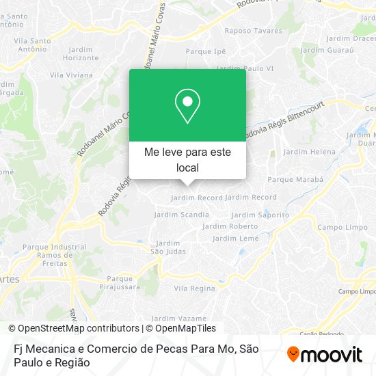 Fj Mecanica e Comercio de Pecas Para Mo mapa