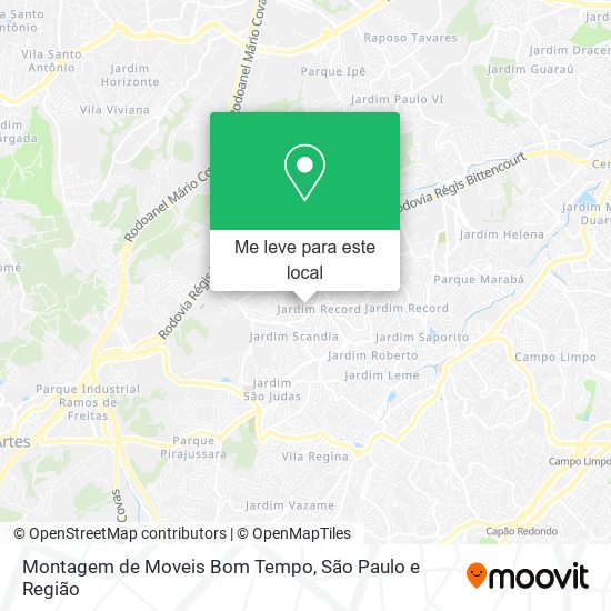 Montagem de Moveis Bom Tempo mapa