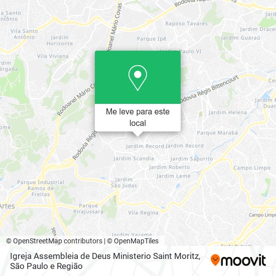 Igreja Assembleia de Deus Ministerio Saint Moritz mapa