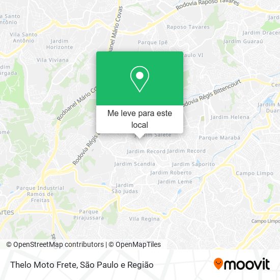 Thelo Moto Frete mapa