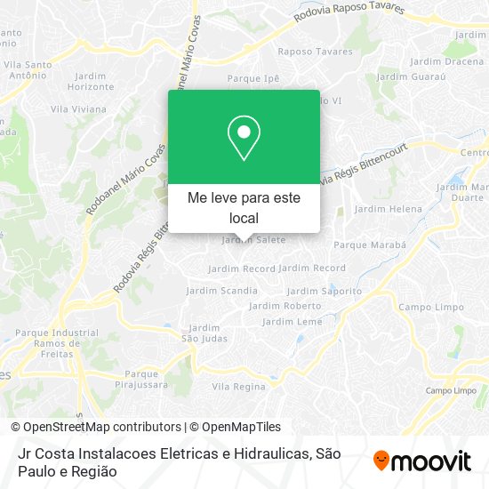 Jr Costa Instalacoes Eletricas e Hidraulicas mapa