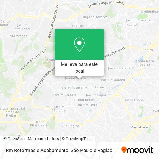 Rm Reformas e Acabamento mapa