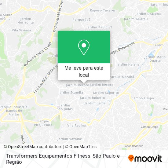 Transformers Equipamentos Fitness mapa