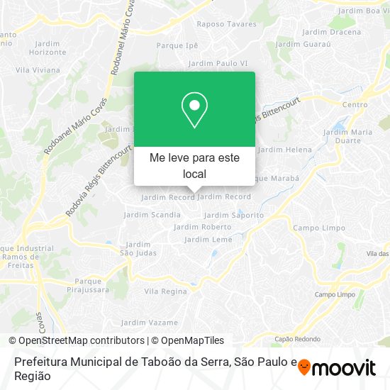 Prefeitura Municipal de Taboão da Serra mapa